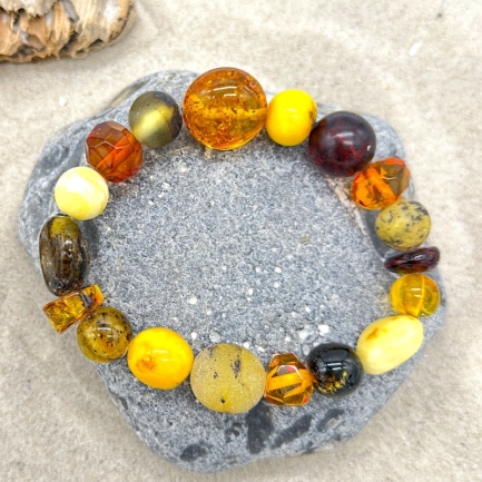 Bernsteinarmband - "Farbsammlung"