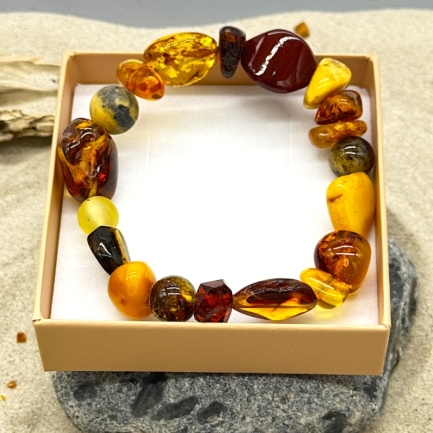 Bernsteinarmband - "Farbsammlung"