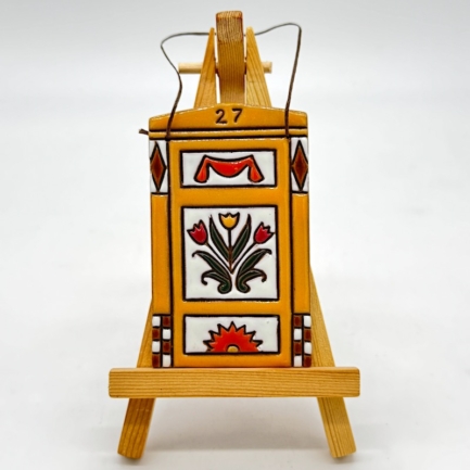 Kleine Schiffertür ohne Gravur - strahlend gelb