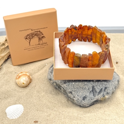 Exclusives Bernsteinarmband - "Roh"