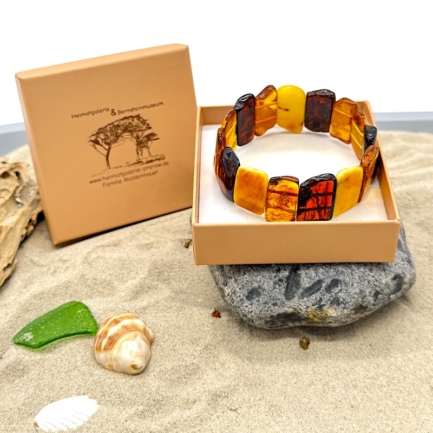 Exclusives Bernsteinarmband -  "Leuchtend-Bunt"