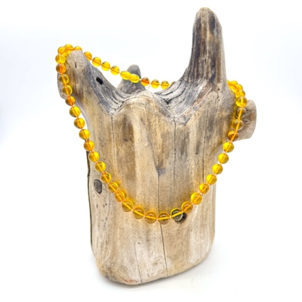 Bernsteinkette - uniformierte Kugeln mit Drehverschluss