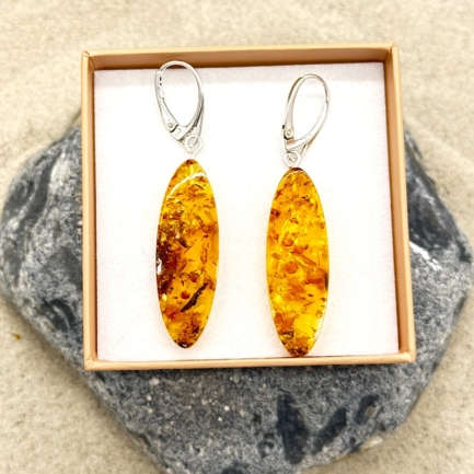 Ohrhänger - "Bernsteinträne"